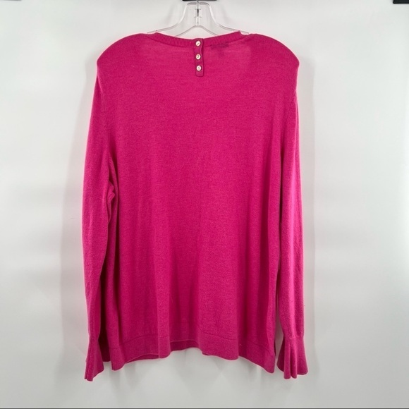 Talbots pink sweater pullover top size 3XP scoop neck - Picture 8 of 9